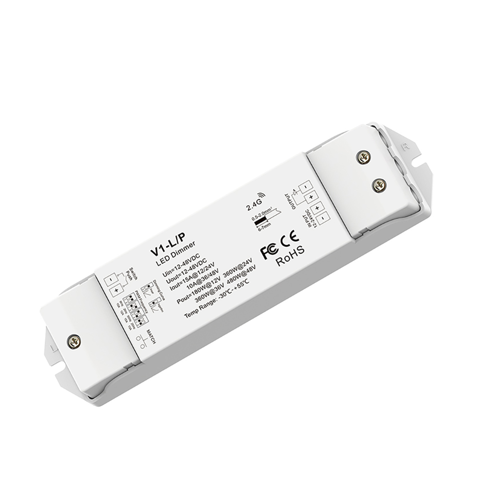 1CH*15A 12-48VDC CV Controller, Push-Dim V1-L/P